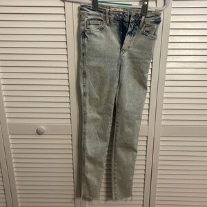 Free People We The Free Frayed Ankle Skinny Jeans Size 25